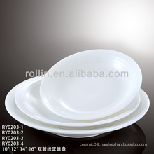 Double Line series hotel&restaurant fine porcelain kitchen set,dining set,solid color dinnerware